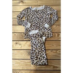 Crewcuts Cheetah Print Pajama Set Size 7 Girl’s Brown